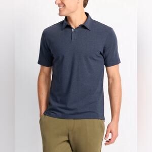 NWT Public Rec Performance Go To Polo Shirt In Navy Pima Cotton Blend Size Small